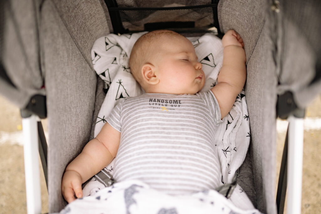 baby sleeping in swing for naps